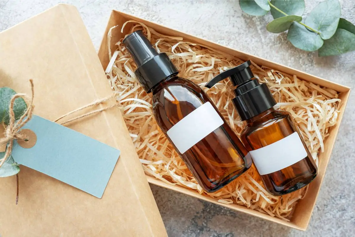 Cream and lotion in a box, ready for cosmetics fulfillment